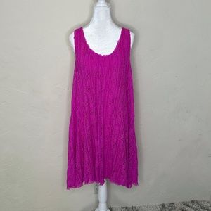 Free People Magenta (Pink) Lace Dress Size Large